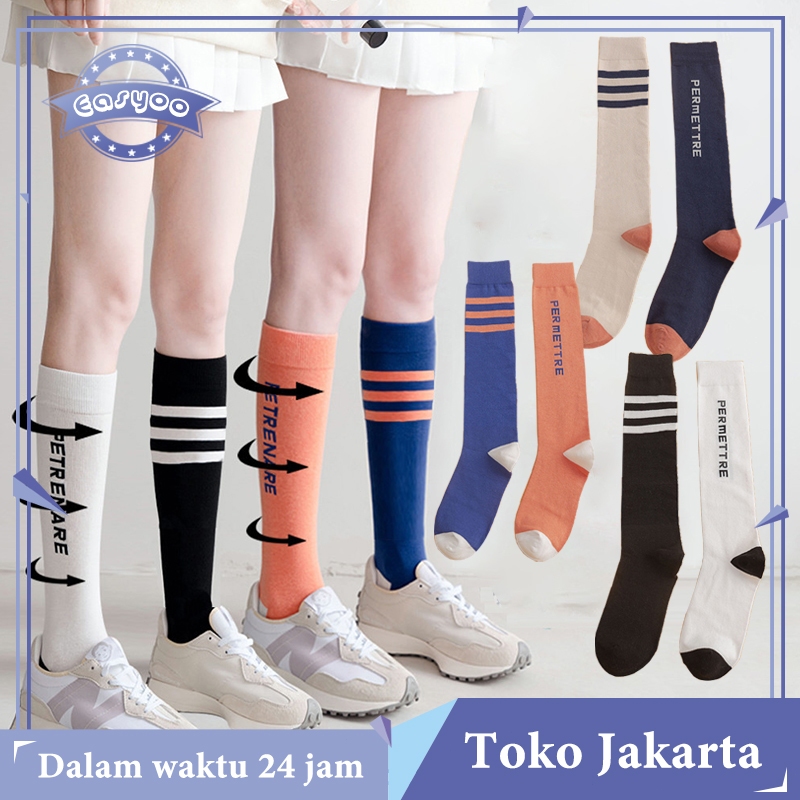 Kaos Kaki Panjang Selutut Stocking Kaos Kaki Wanita Selutut Jepang Korea Model ABG