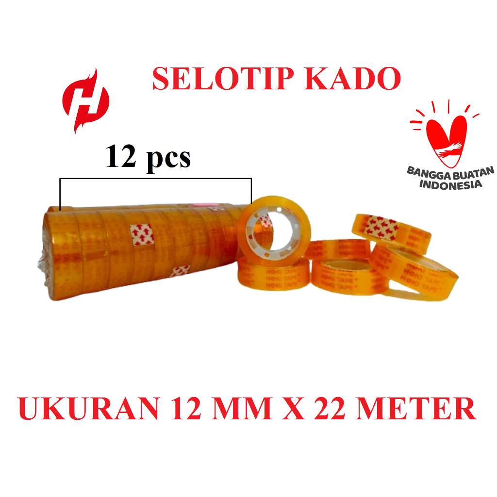 

Solatip Atk 12mm*22m—D full isolasi Atk stationery hoki tape harga 1 roll_______004