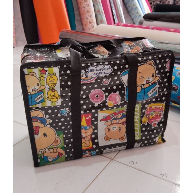 tas karung fancy/tas karung motif /tas laundry / tas karung serbaguna