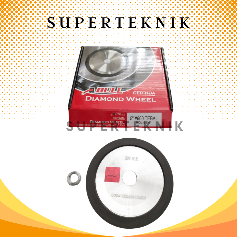 Diamond Asah Red 5x600 (Tebal) Bull / Diamond Asah Tebal 5" Grit 600 / Diamond Asah 5" X 600 Bull