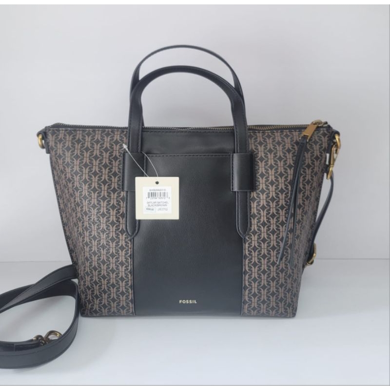 tasFossil Skylar Satchel Black/Brown m