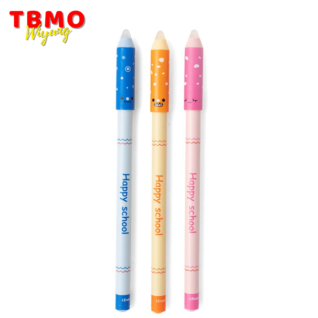 

TBMO M&G Erasable Gel Pen / Bolpen Bisa Dihapus Happy School 0.5mm Hitam - Pcs