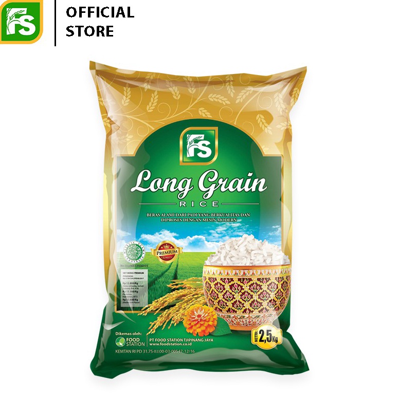 

RKKL0887 DISKON!!!!!!! Food Station - Beras Long Grain 2.5 Kg