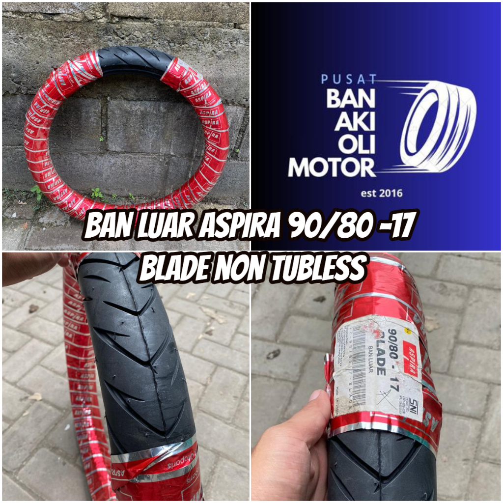 BAN LUAR ASPIRA 90/80 -17 NON TUBLESS || BAN ASPIRA BLADE 90/80-17 NON TUBLESS