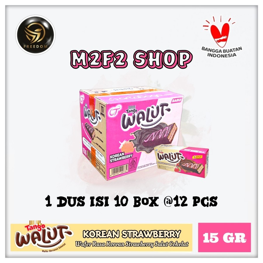 

Tango Wafer Walut Korean Strawberry | Stroberi Salut Cokelat Sachet - 15 gr (Kemasan Karton)