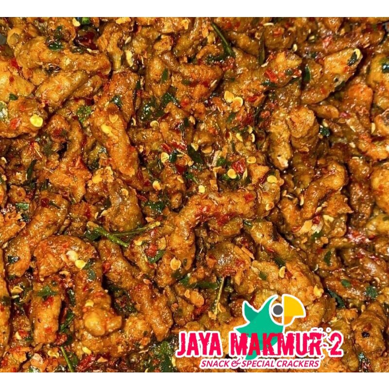 

Original keripik usus pedas daun jeruk crispy 1kg !