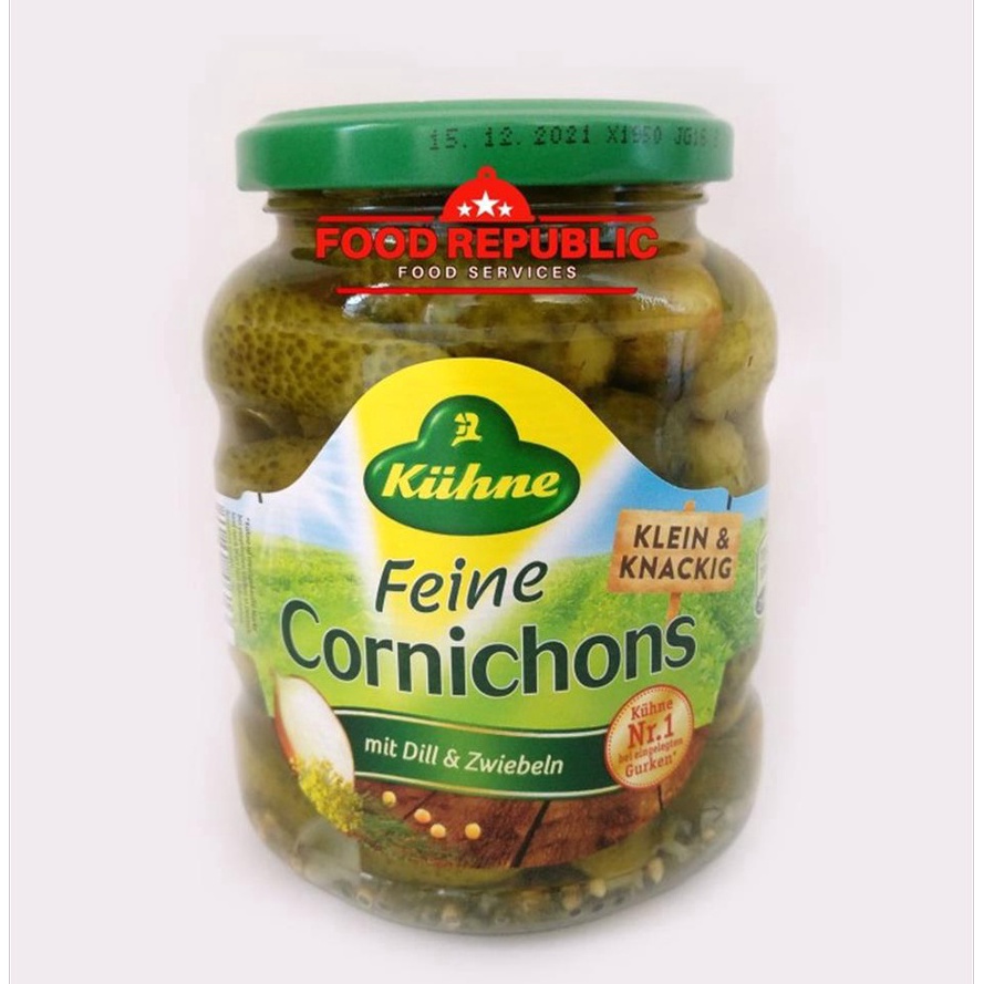 

ZVVH7869 5.5 COD Kuhne Cornichons 330 GR / Ketimun Acar Asam Manis / Pickled Gherkins