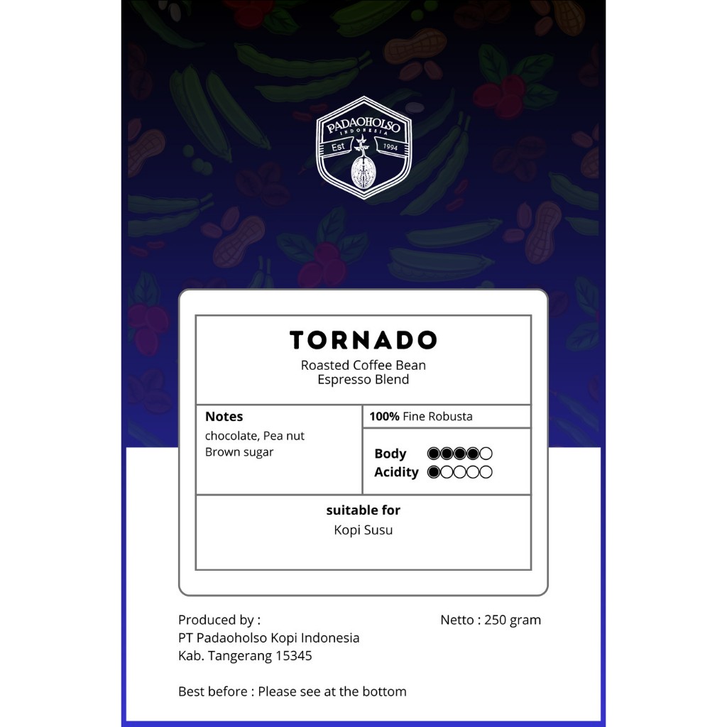 

TORNADO 1000GR - Premium Blend Roasted Beans 1000gr