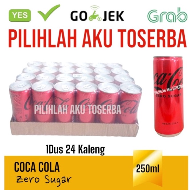 

[♤E77&] Coca Cola ZERO SUGAR KALENG CAN 250 ml - ( HARGA 1 DUS ) Special Price