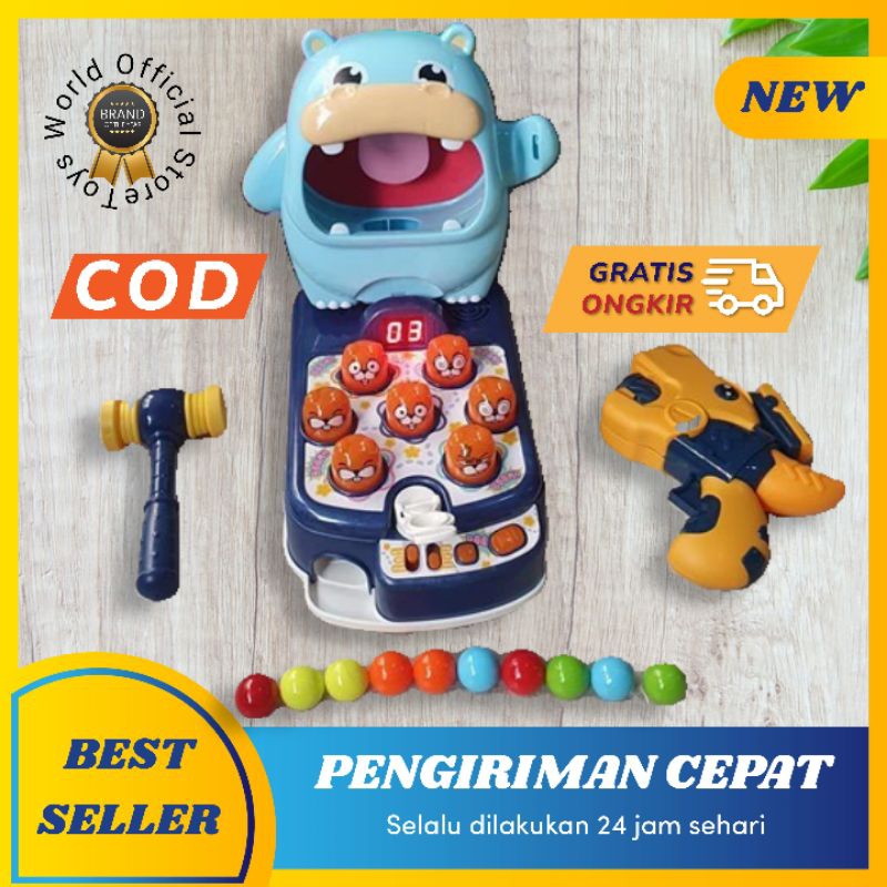 Toys - Mainan Anak Hippo Beat Hamster Whack a Mole Super Seru