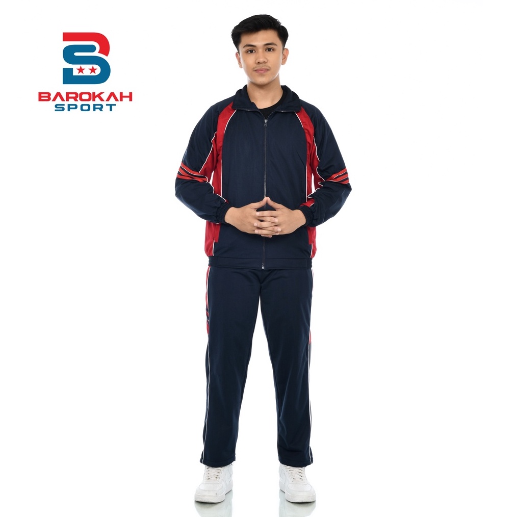 Terbaru 12.12 Setelan olahraga pria wanita unisex seragam olahraga setelan jaket celana olahraga jak