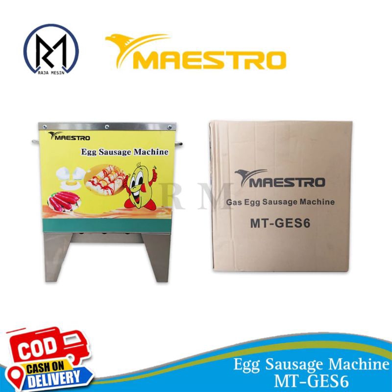 mesin sosis telur / sostel maestro 6lubang MT-GES6 bahan bakar gas