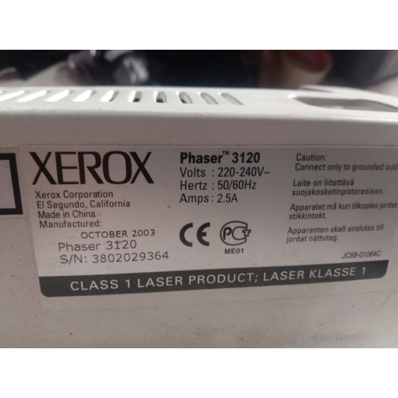 MESIN PRINTER XEROX PHASER 3120