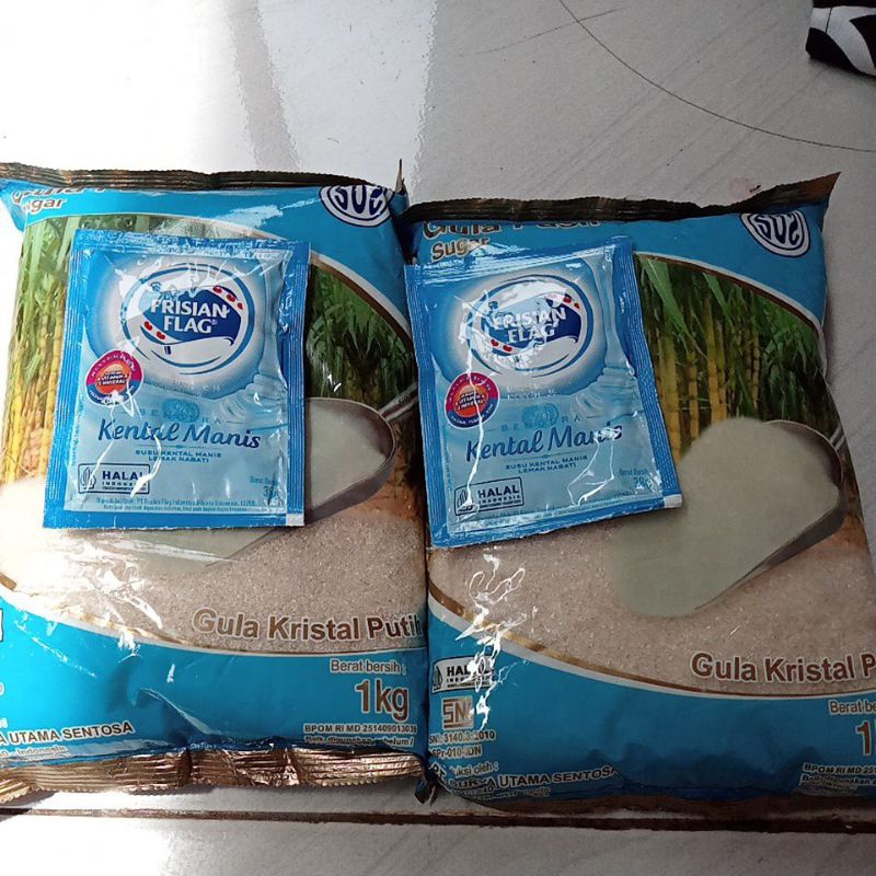 GULA CNI 1 KILO GRATIS SUSU KENTAL MANIS 38 GRAM