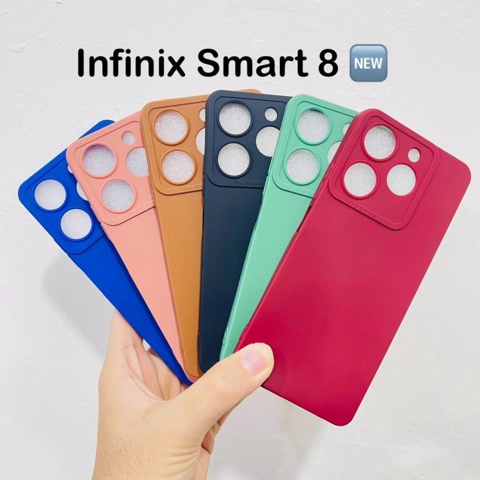 CASE POLOS INFINIX SMART 8 100% PERSISI / SOFTCASE PELINDUNG KAMERA
