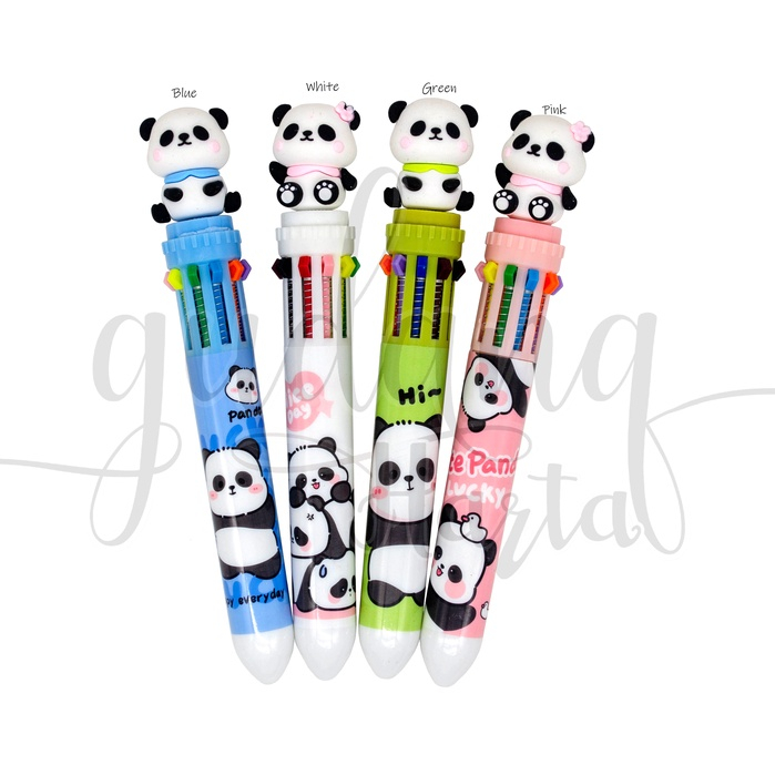 

Pulpen Panda 10 Warna Pen Motif Warna Warni Animal Ballpoint GH 307205