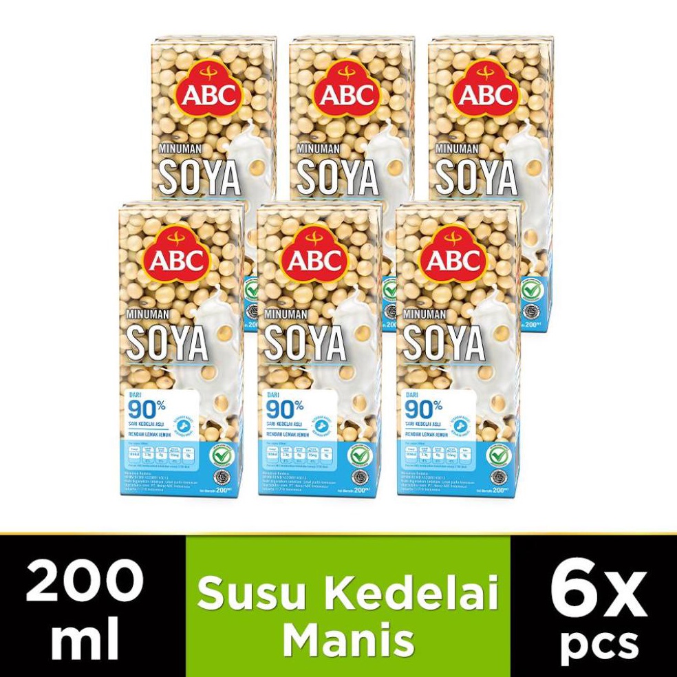 

D!skon Pr0mo ABC Minuman Sari Kedelai 200 ml - Multipack 6 pcs Restok Gan