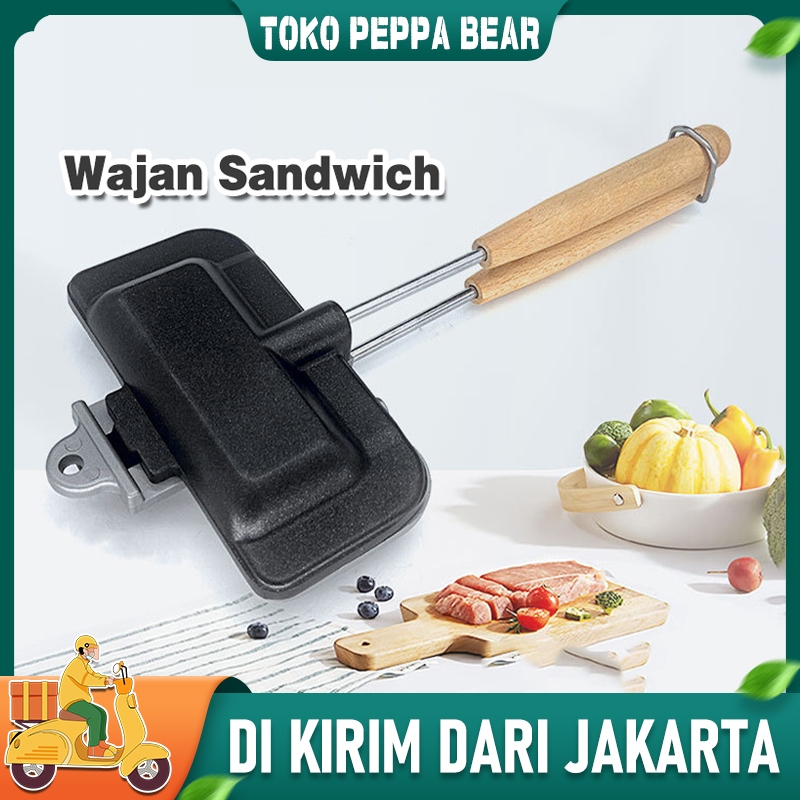 Non-sticky Alat Cetakan Sandwich Roti Bakar Mini Bahan Pengaman Wajan Sandwich/Cetakan Roti Sandwich