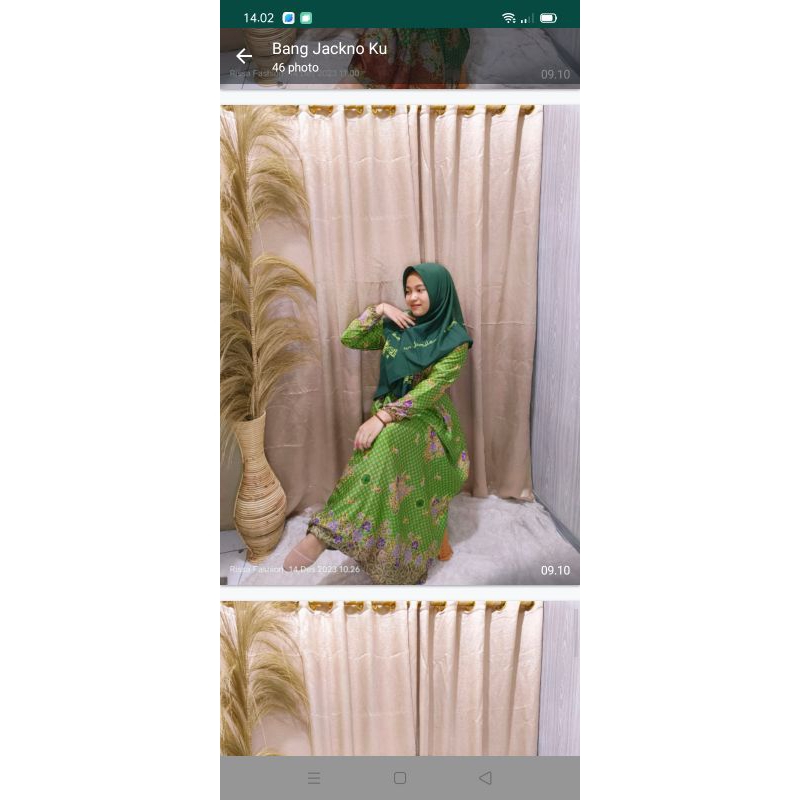 RB Gamis Muslimat NU Semi Sutra Warna Hijau Muda Seragam NU Hijau Muda terbaru Fashion muslim