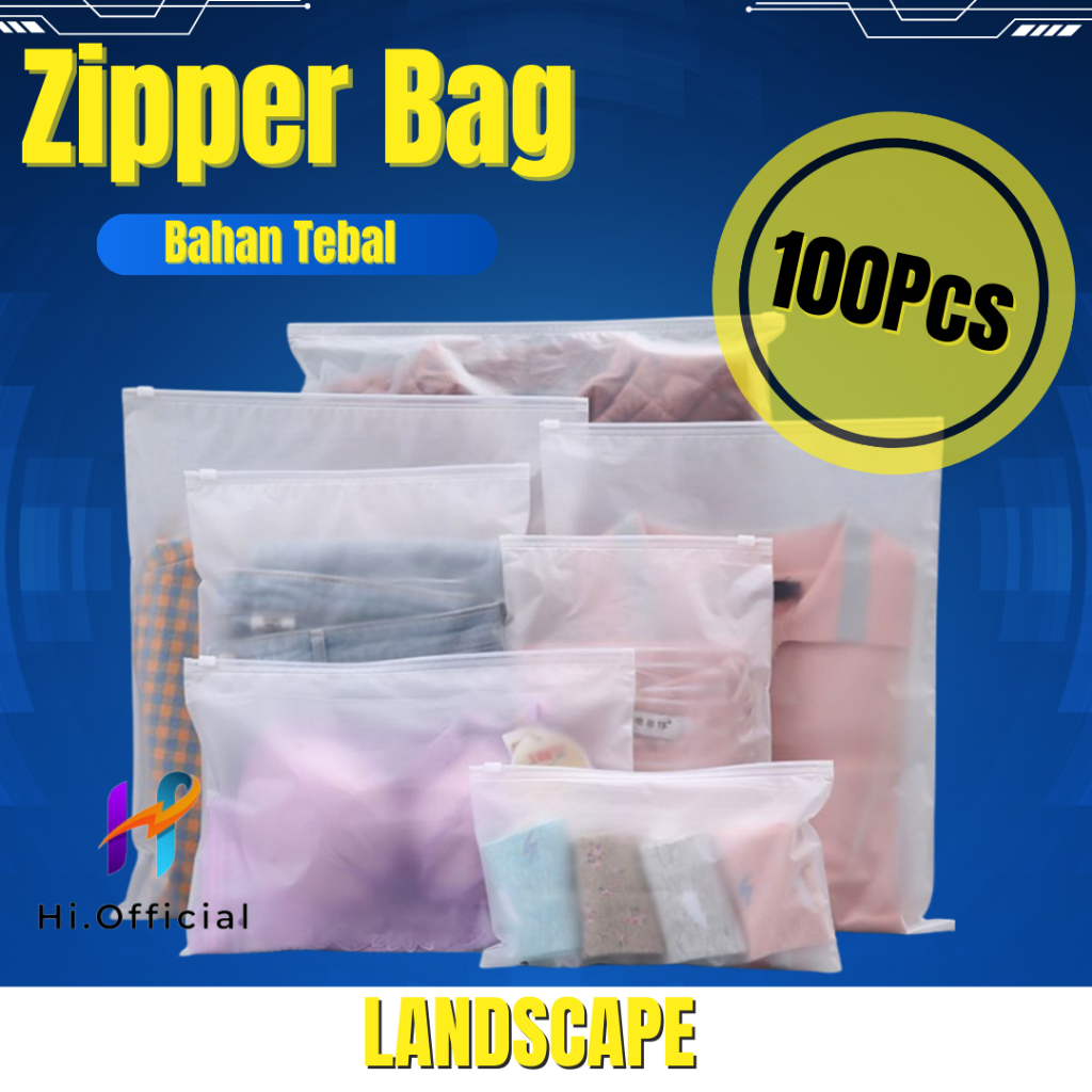 MURAH (LANDSCAPE) ZIPPER BAG TRANSPARAN / RESLETING ZIPPER / ZIPPER STORAGE BAG / ZIPPER LOCK /