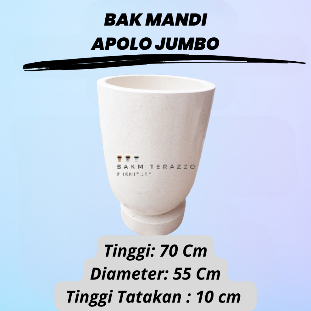 BAKMANDIITERAZZO | GENTONG AIR CANTIK | BAK MANDI KERAMIK | BAK AIR AESTHETIC | TIPE APOLLO JUMBO