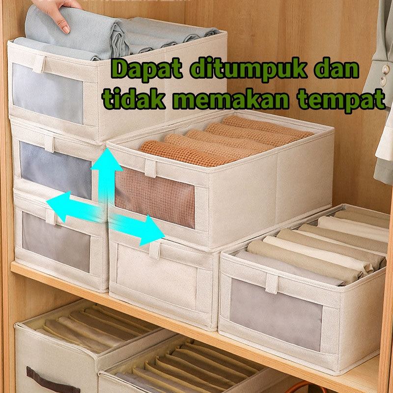 [6PCS]Lipat Kotak Peyimpanan Pakain Serbaguna Storage Lemari Organizer Box