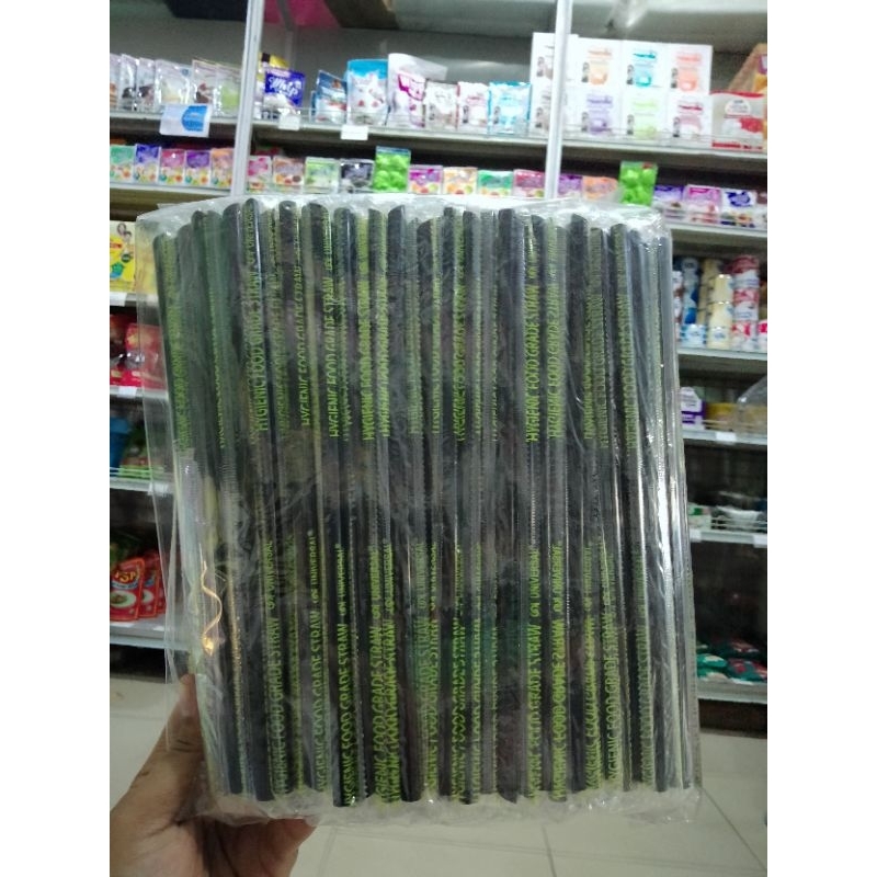 Sedotan steril isi 500pcs/ Sedotan boba / sedotan pop ice