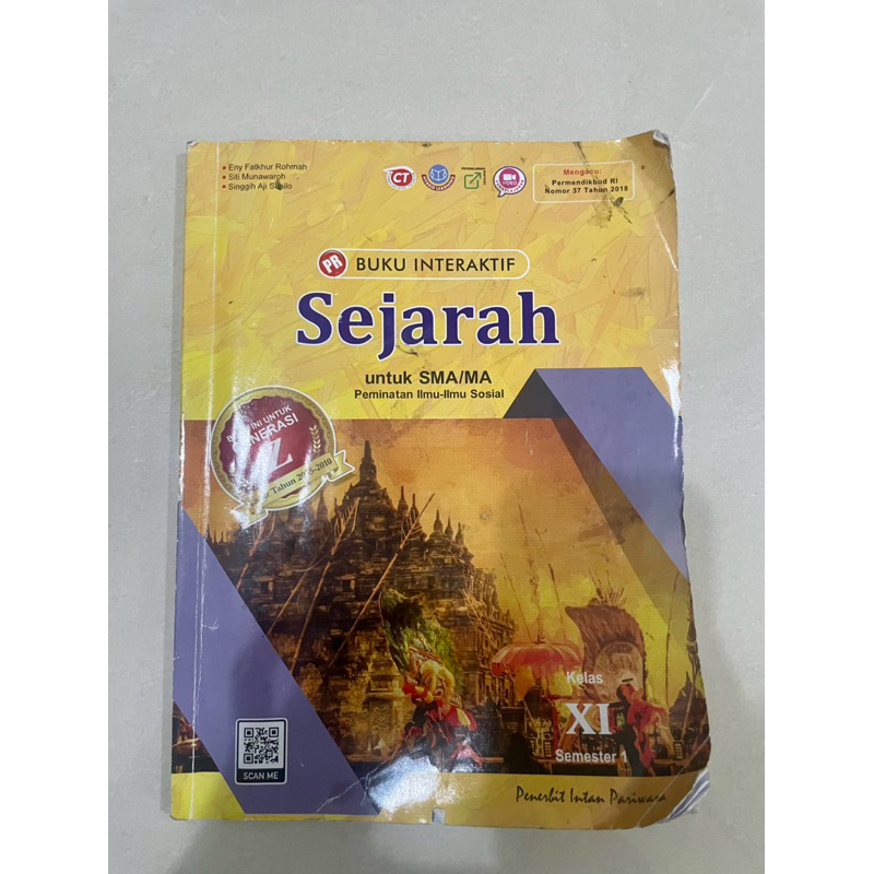PRELOVED BUKU LKS/PR INTERAKTIF SEJARAH PEMINATAN KELAS Xl SEMESTER 1