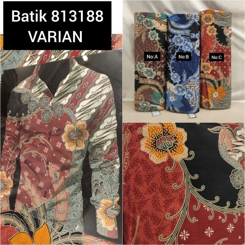 kain Katun Batik Bunga salur 813188  LEBAR Besar 150