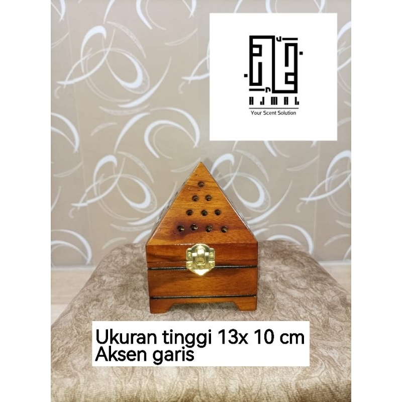 mabkharah jati piramida/ mabkharah jati premium bentuk piramida / mabkharah jati segitiga/ tempat ba