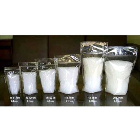 [ 1 Pack 50 Pcs ] Plastik Standing Pouch Double  Seal 10x17 12x20 14x22 16x30 20x29 / Wadah Jajan Ma