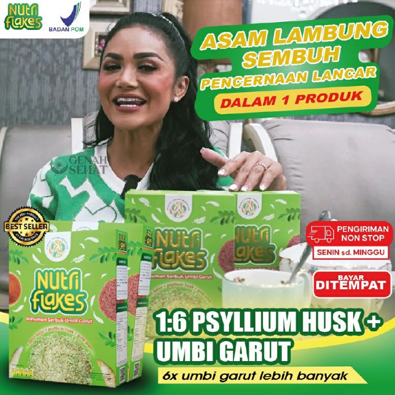 

12.12 Brands Festival Nutriflakes - Original Minuman Umbi Garut Solusi Atasi Asam Lambung Maag Kronis Gerd Suplemen gas !!