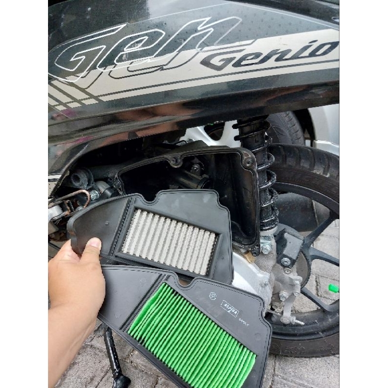 filter udara racing , bisa di cuci ,mesin motor honda genio Bekas 2 minggu