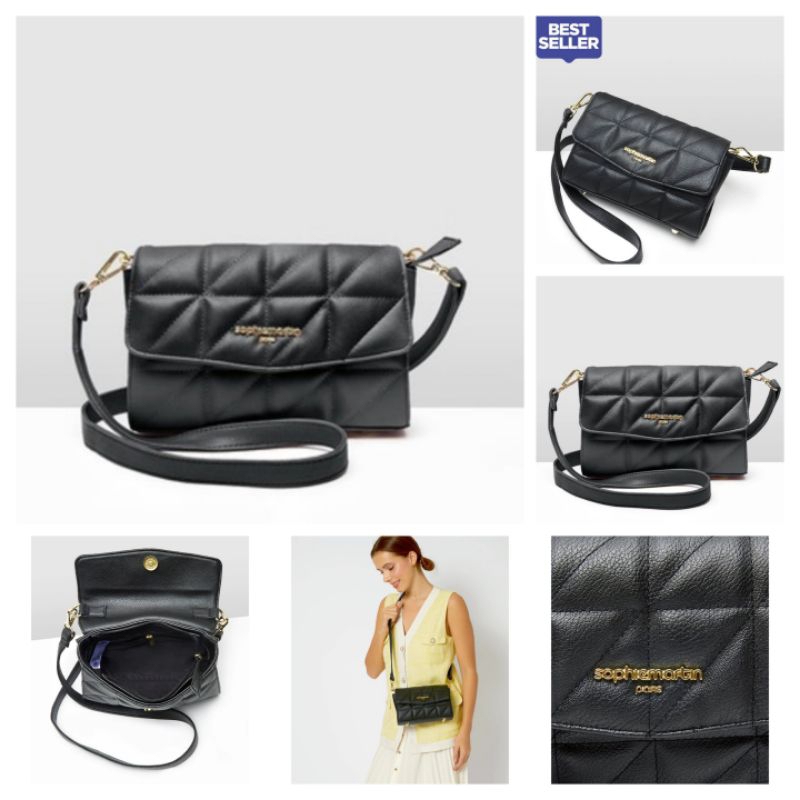 TAS SOPHIE MARTIN PARIS GEMAYA SLING BAG BLACK