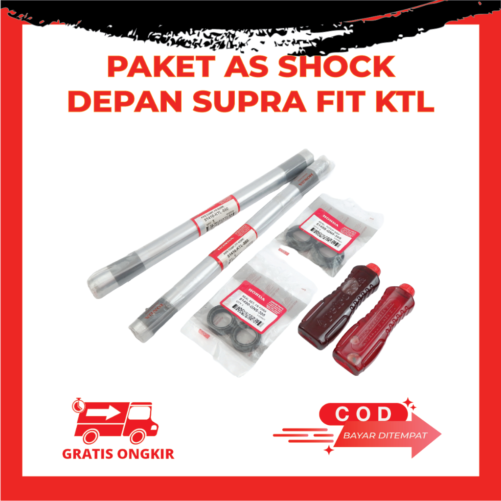 As shock depan supra x 125 - As shock depan supra fit new - Paket AS Shock Plus Seal Debu KTL