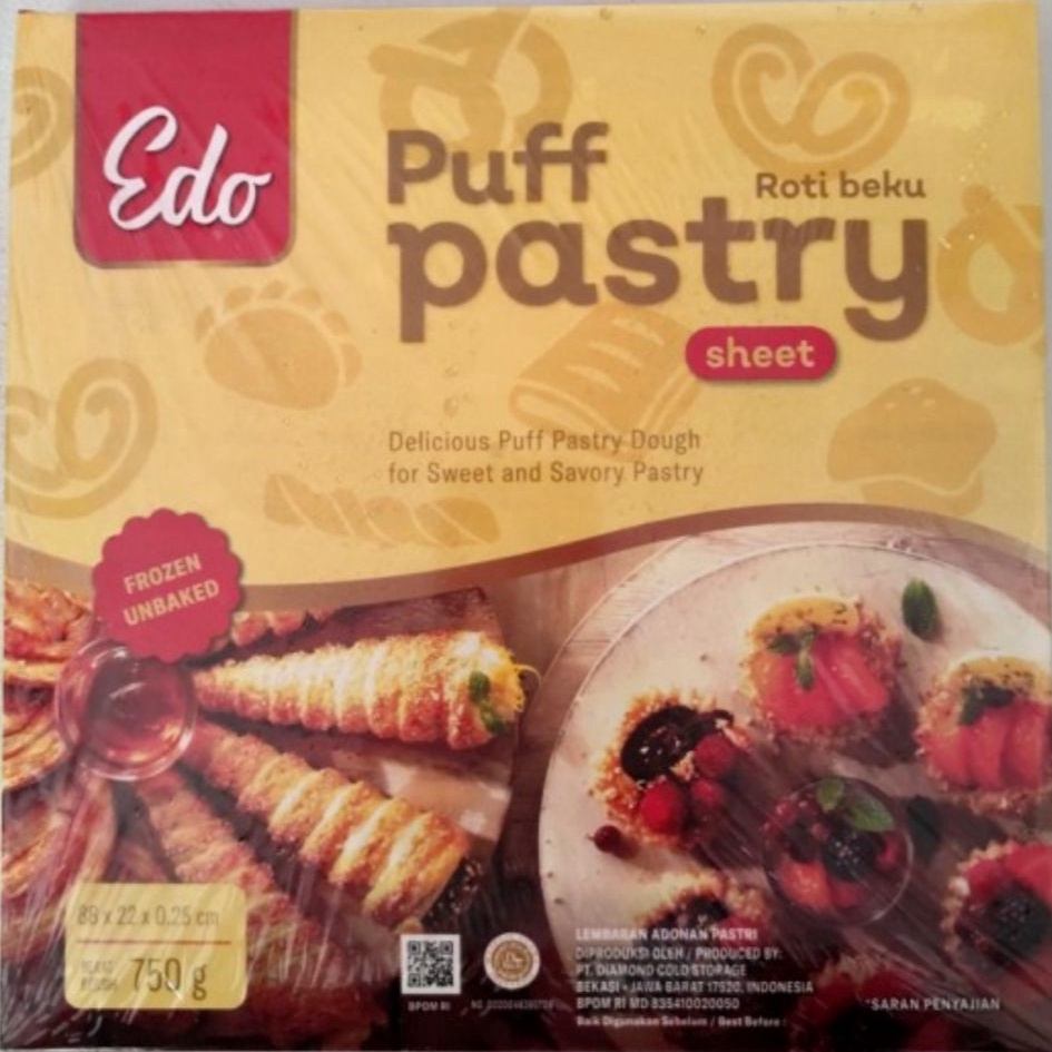 

[✱K18@] Edo Puff Pastry Sheet 750gram - Gosend/ Only !!! [212]