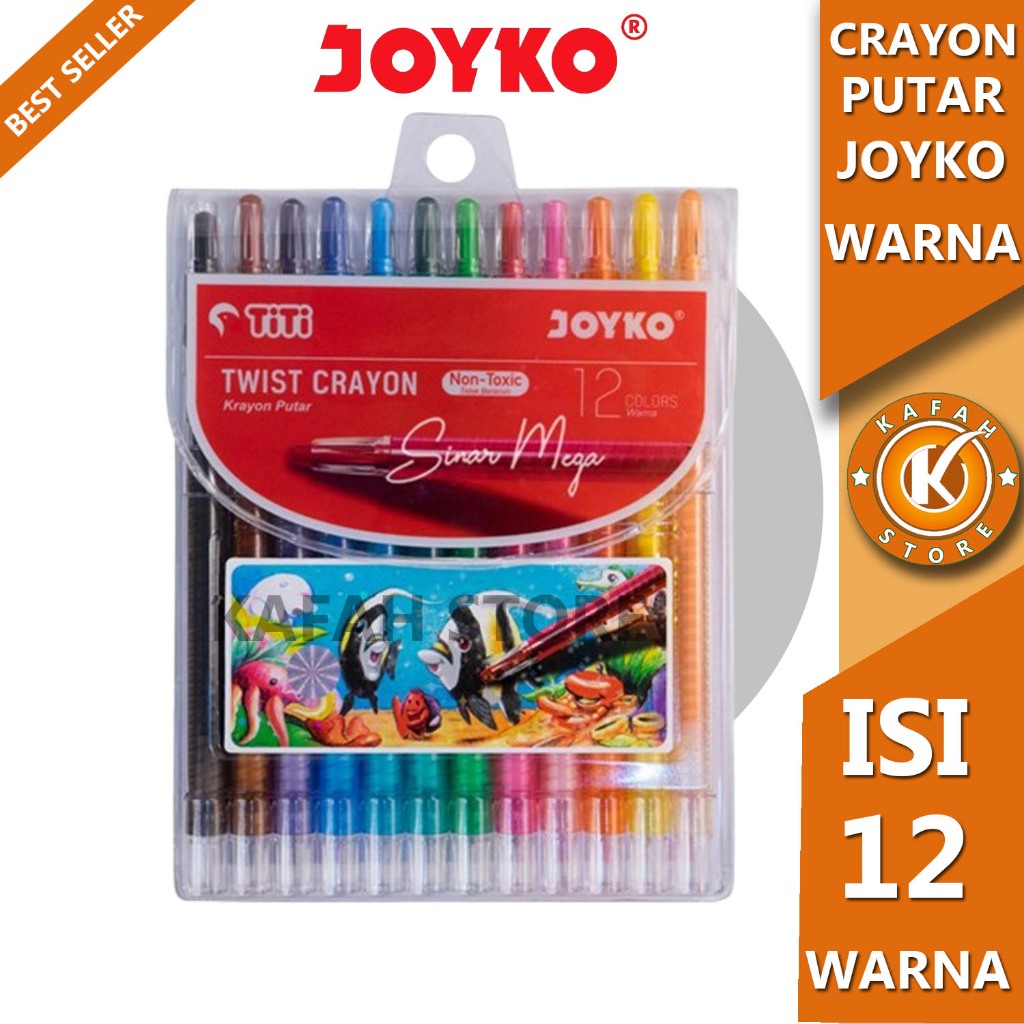 

JOYKO CRAYON PUTAR ( twist crayon ) ISI 12 WARNA KAFAH STORE