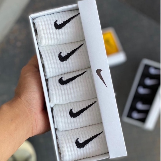 Terlaris Today NIKE SOCK/ KAOS KAKI NIKE / NIKE SOCK ORIGINAL INDONESIA BNWB / 1BOX 5PSG PUTIH gas 