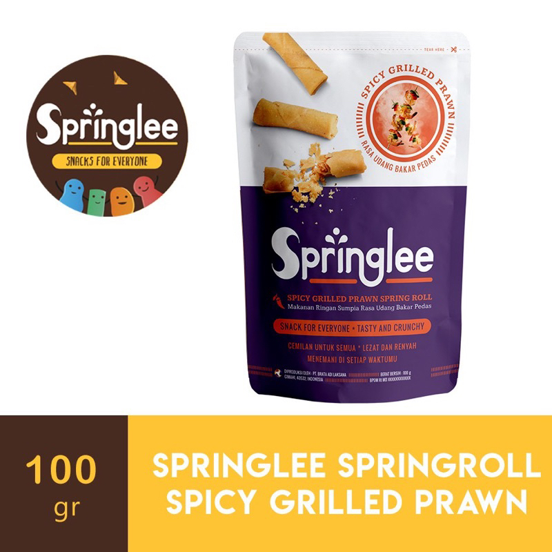 

Springlee keripik spicy grilled prawn 100gr