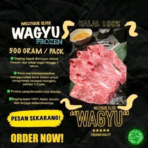 

Wagyu Slice Meltique Frozen MURAH