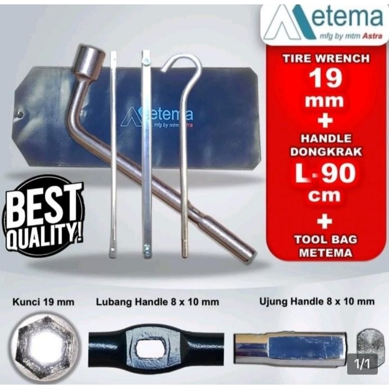 Paket Kunci Roda Mobil Brio / Jazz / Mobilio / Ertiga / Carry ( Kunci Roda 19 Mm )