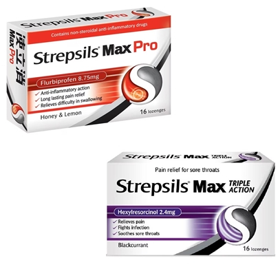 Strepsils Lozenges Soothing Relief for Sore Throat 16s (Max Pro, Max Triple Action)