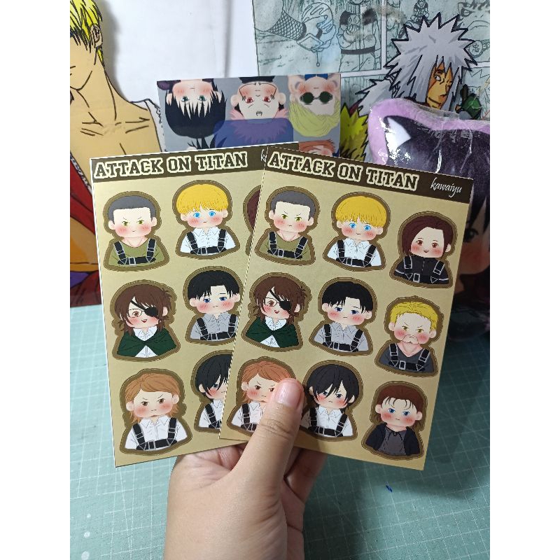 

Sticker Anime attack On Titan Anti Air Kiss Cut A6