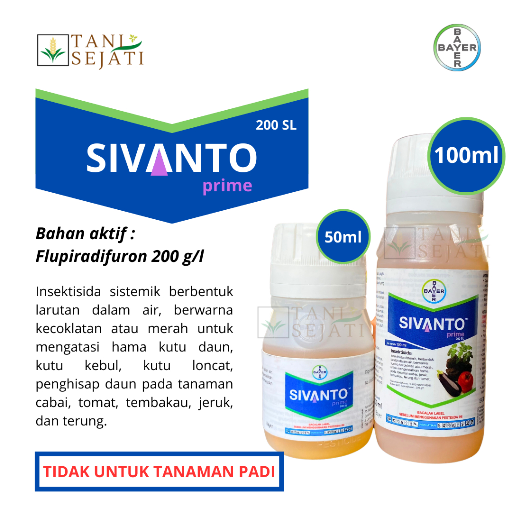 Sivanto Prime 200 SL Insektisida Sistemik Pembasmi Hama Kutu Kebul Trip Aphid Kutu Daun Kutu Loncat 