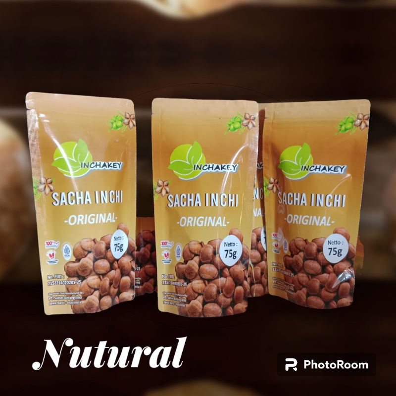 

Inchakey kacang goreng Sacha Inchi Snack/Cemilan kacang Kupas 75gr.
