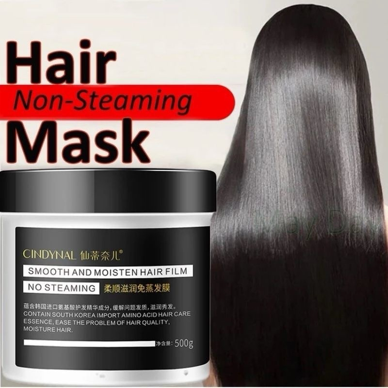 Cindynal Hair Mask Pelurus Rambut Tanpa Catok ~  Wasker Keratin  Pelurus Rambut Tanoa Catok