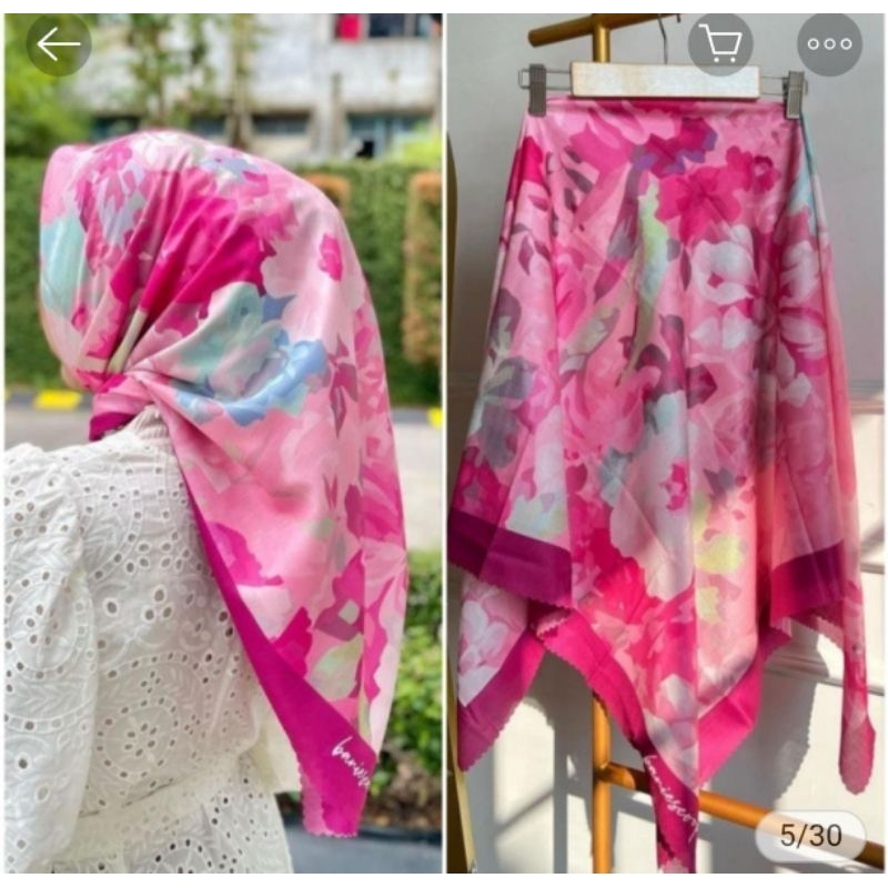 Baniescoop Hijab Motif /  Segi Empat Motif Baniescoop