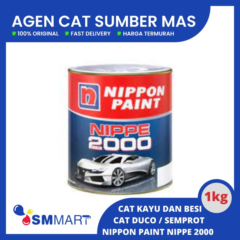 CAT DUCO NIPPE 2000 WARNA HITAM DOFF / BLACK MATT KODE 480D - 1 LITER/CAT KAYU BESI KENDARAAN MOBIL