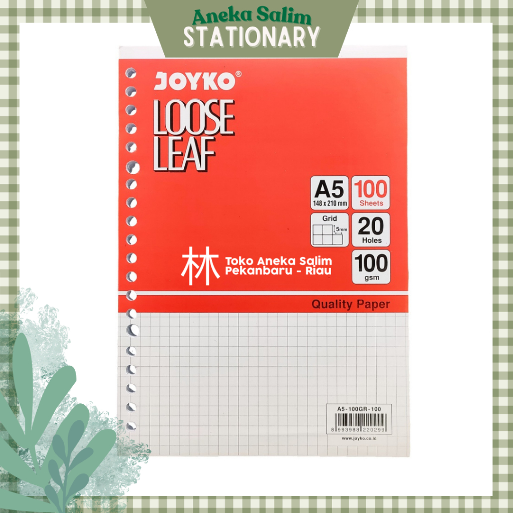 

Anekasalim - Loose Leaf Isi Kertas File Binder Joyko A5-100GR-100 Kotak