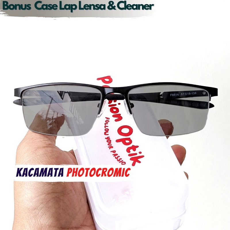 KACAMATA PHOTOCHROMIC DAN ANTIRADIASI Titanium Frame Ferrari Half - Kacamata Minus Pria Passion Opti